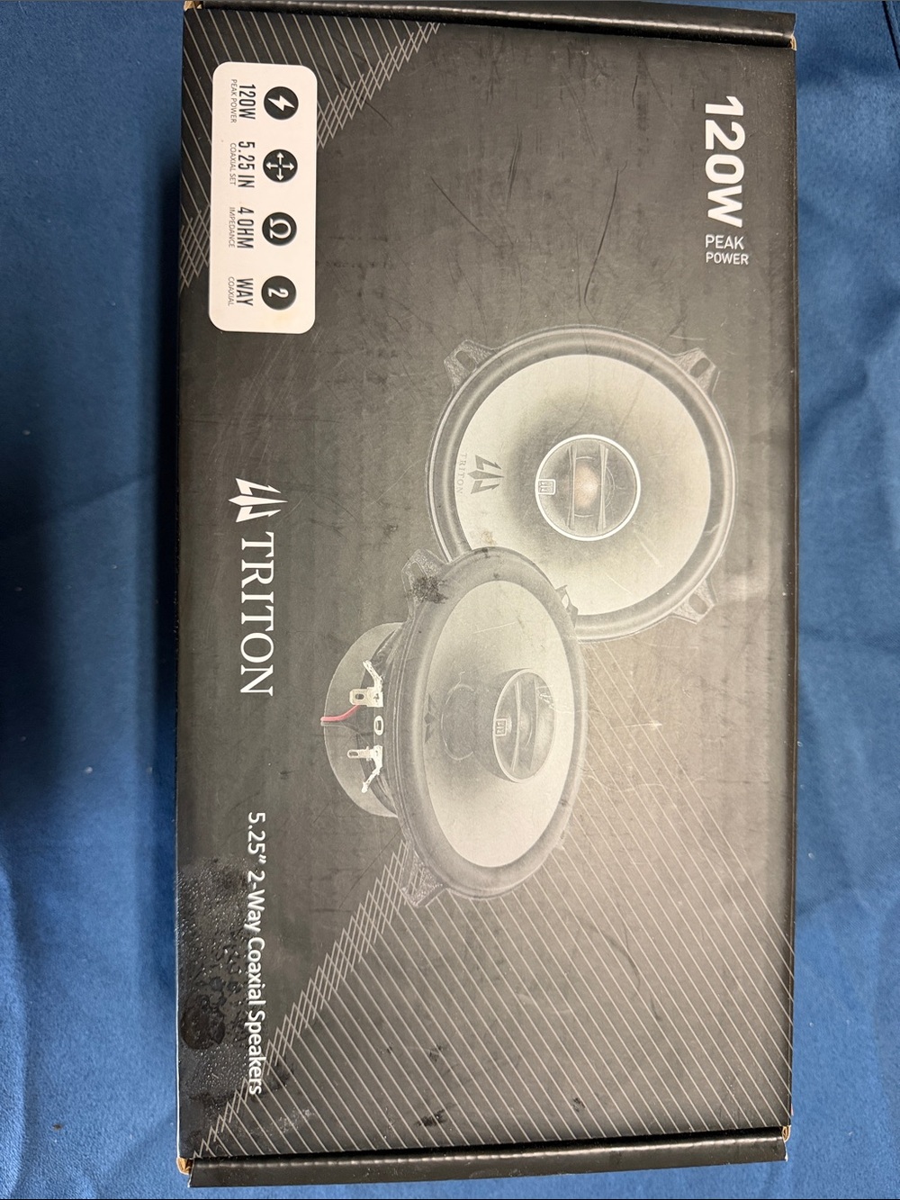 Triton 5.25" 2-Way Coaxial Speakers - Black Box